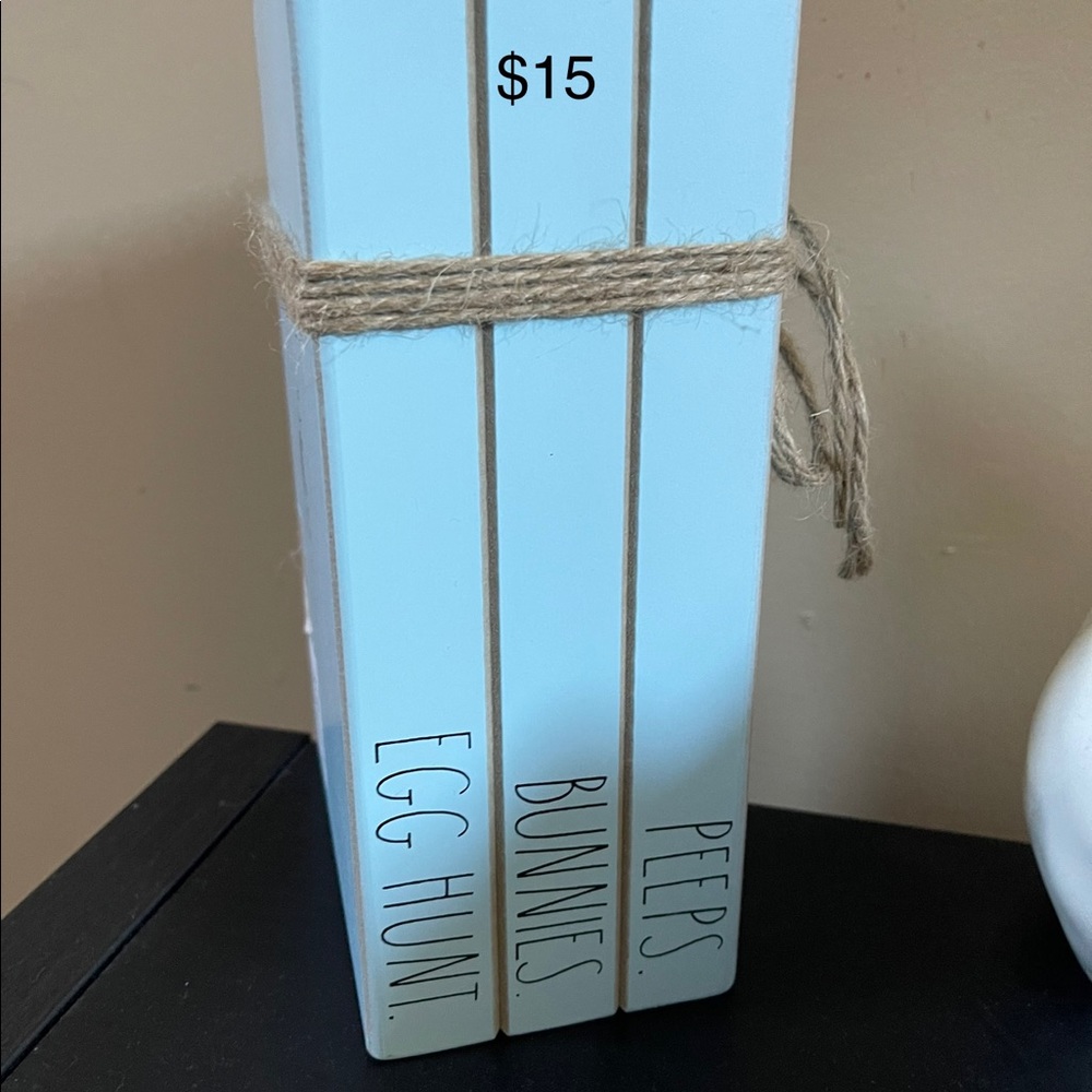 Rae Dunn Easter Books Decor